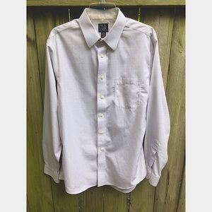 Jos. A Bank Dress Shirt 16.5 - 35 Grey Plaid Print